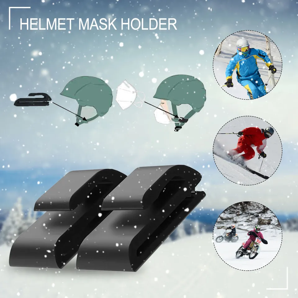 Clip Per Casco Sci GOGGLESTOP - Supporto Occhiali Da Sci E Snowboard, Montaggio Facile