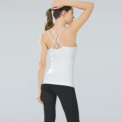 New Yoga Clothing Shoulder Strap Cross Back Sports Bra Women's Shockproof Running Fitness Clothing Underwear