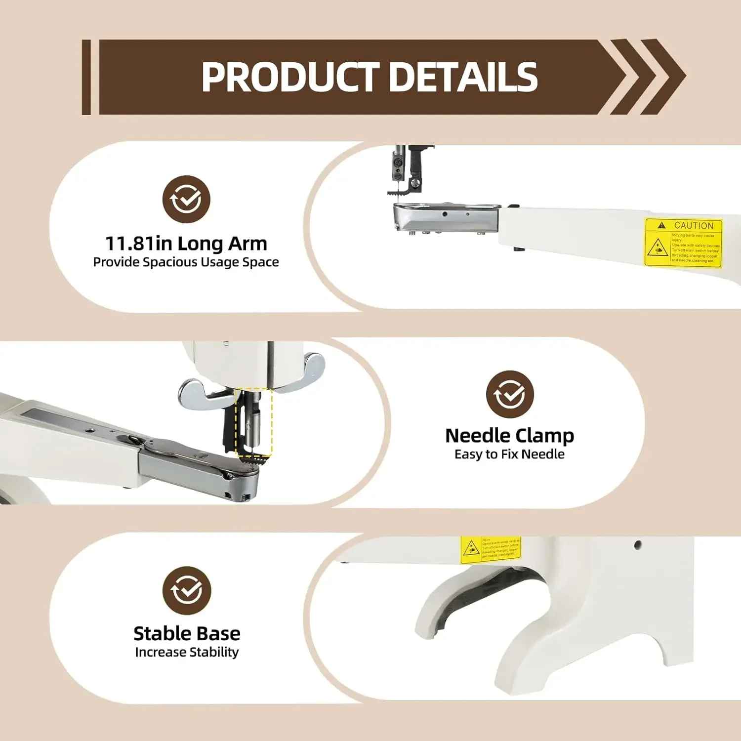 Leather Shoe Sewing Machine 500SPM Industrial Sewing Machine Nylon/Cotton Thread Shoe Repair Machine for Sewing 6