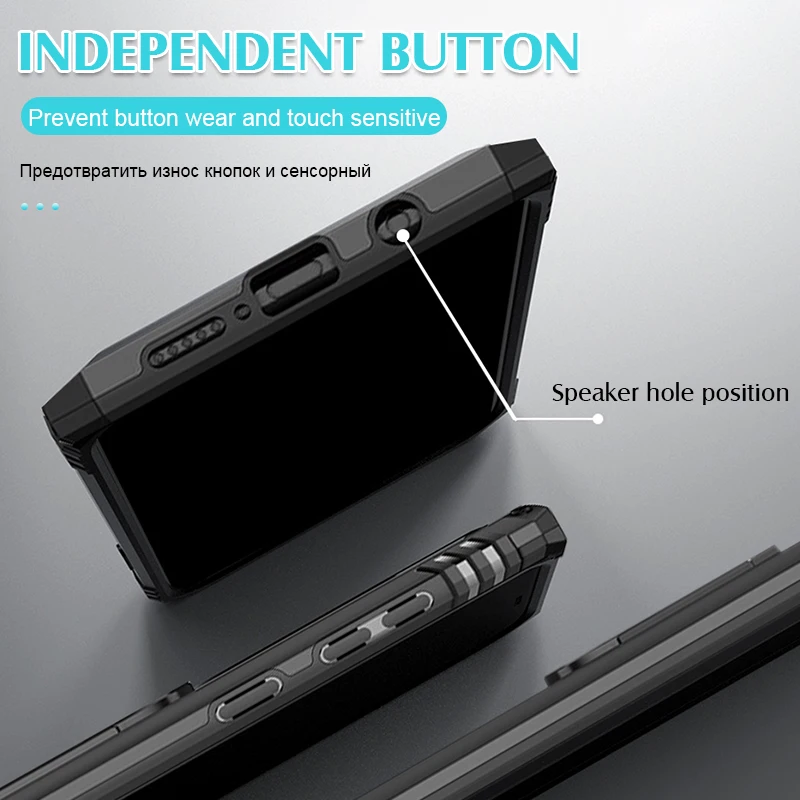 Premium Metal Ring Armor Case - Shockproof Silicone Bumper Back Cover