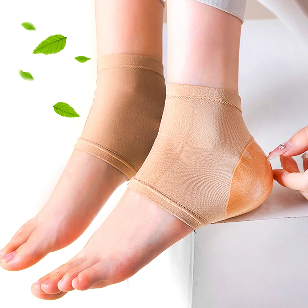 Silicone Heel Protectors Guard Moisturizing Relief for Blister Cracked