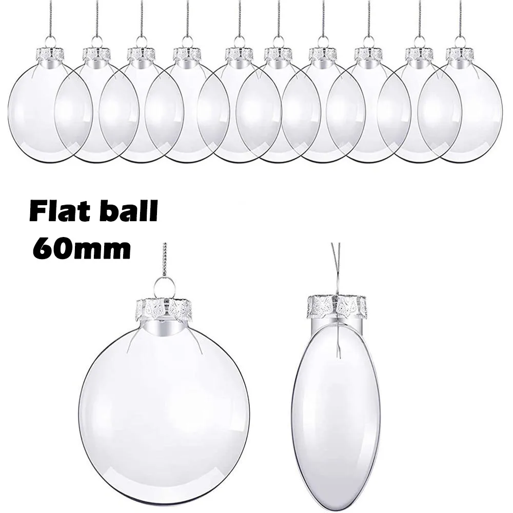 thumbnail image 1 of 10 piezas de adornos para árbol de Navidad rellenables con forma de bombillas de plástico transparente para botellas de agua y bebidas alcohólicas, colgante con forma de campana para decoración de fie, 1 of 5