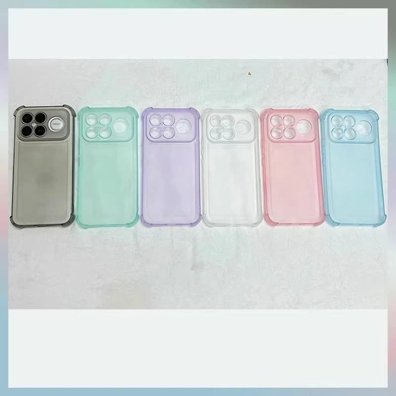 Four-Corner Anti-Shock Transparent Silicone Phone Case - Clear TPU Protective Cover