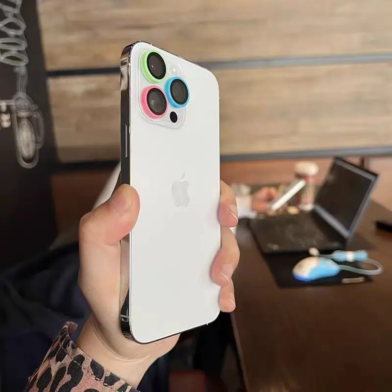 Enhanced Camera Lens Protector with Scratch-Resistant Tempered Glass and Luminous Lens Ring Cover