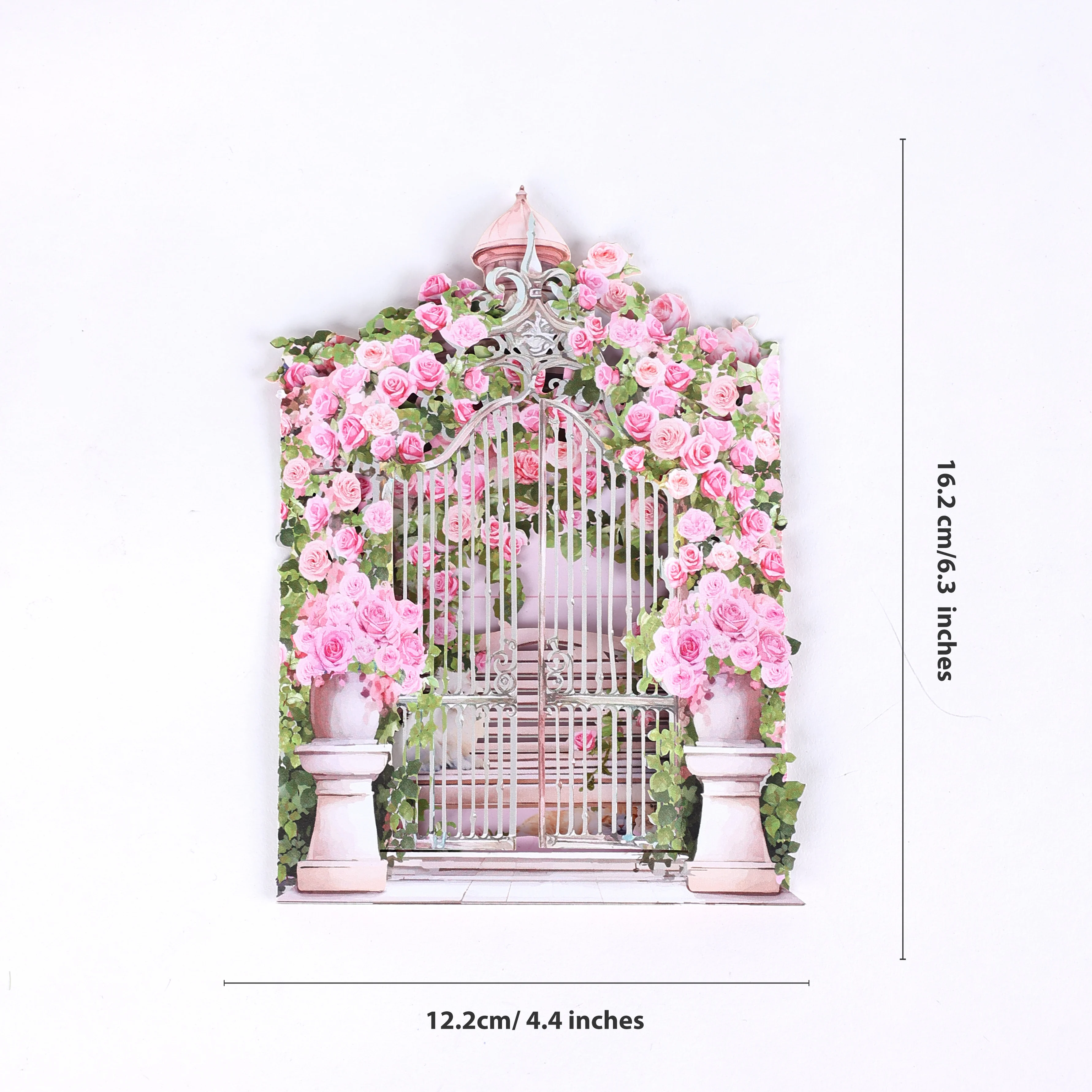 Pink Rose Garden Pop-Up Greeting Card – 3D Flower Birthday Anniversary Gift for Lover, ... - SKU PGC00852 - UGI Packaging