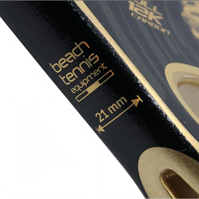 Quicksand Gold Club Beach Tennis Racket Black 12K Carbon Fiber Cool Laser Surface Design New Product For Adult Professional