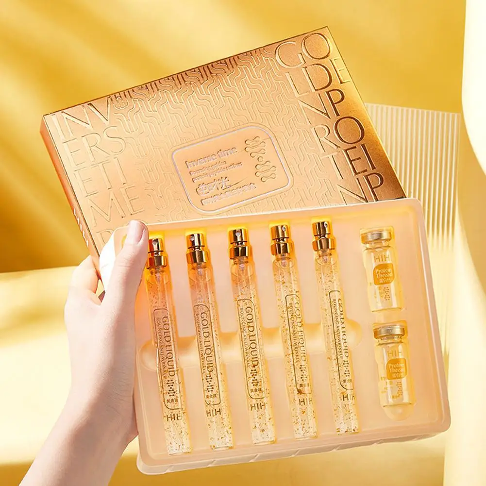 Korea 24k Care Serum Active Collagen Silk Care Lifting Firming Set Hyaluronan Silk Line Moisturizing Essence Firming Skin Care 2