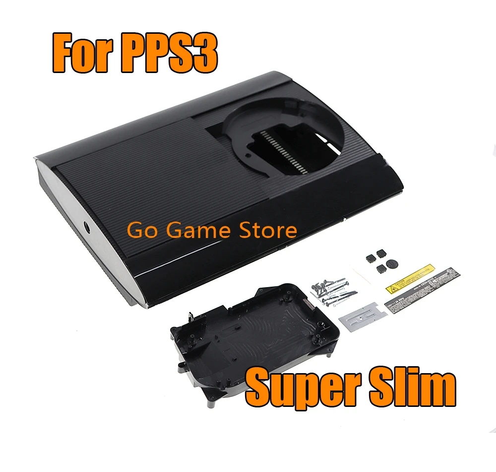 Nuova Custodia Shell Per Ps3 4Xxx Sostituzione Console Completa Nera Super Sottile Per Ps3 4000