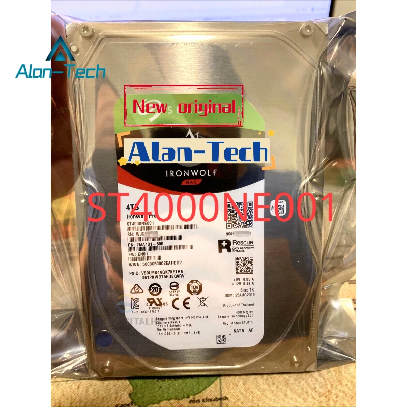 Per Sea-Gate St4000Ne001 Ironwolf Pro Nas 4Tb 7200Rpm 128Mb 3.5 "Disco Rigido Sata