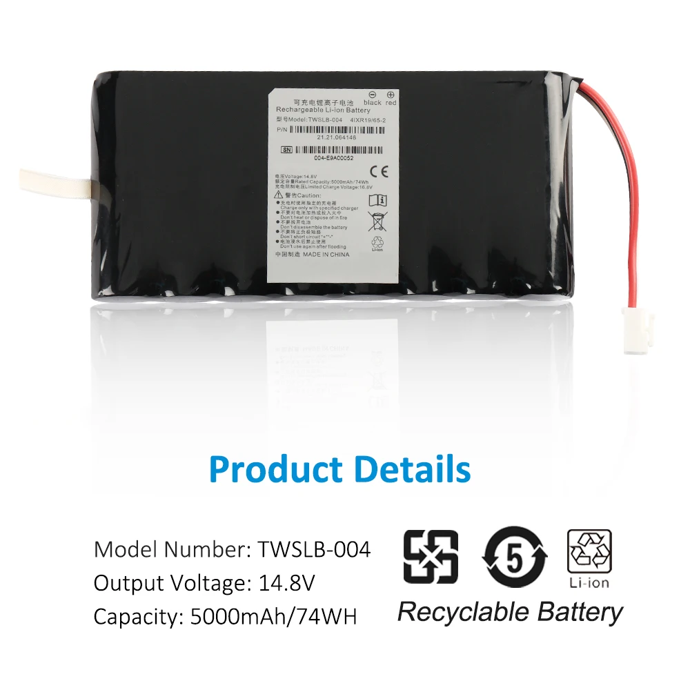 Bateria Li-ion Recarregável Kingsener Apto para Edan Se12 Se601 Se-1200 Burdick Se-1200 Ecg Expresso 148 v 5000mah Twslb004 - Imagem 3
