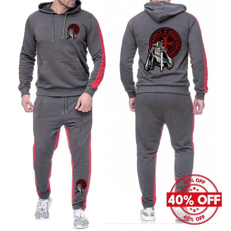 Mens Knights Templar Hoodies and Sports Pants Suits