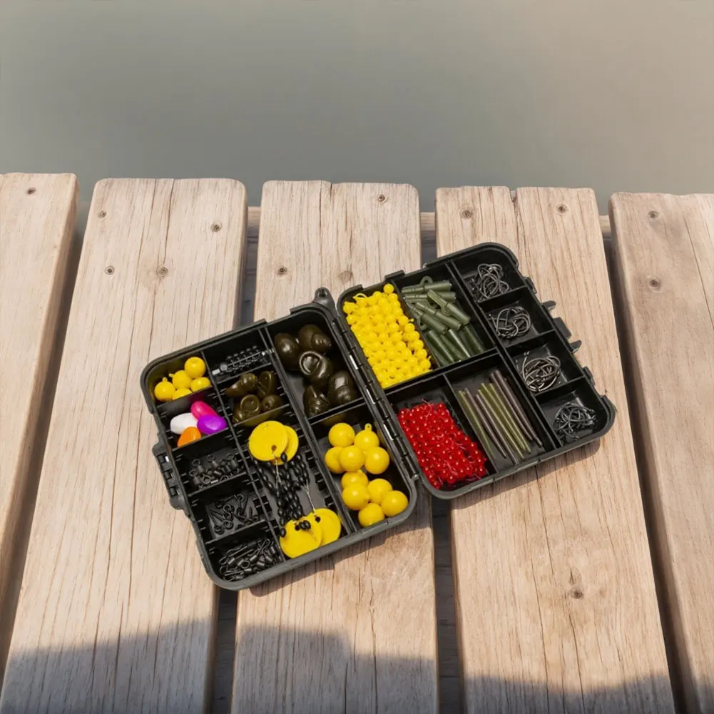 Carp Fishing Equipment Kit with Weights and Double Sided Box