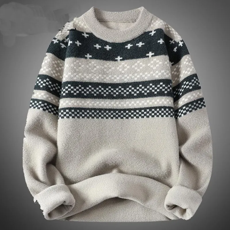 

New Winter Cashmere Sweater Men Clothing Top Quality Male Pullover Sweaters Keep Warm Pull Homme Fashion Mens Slim Fit Sweater