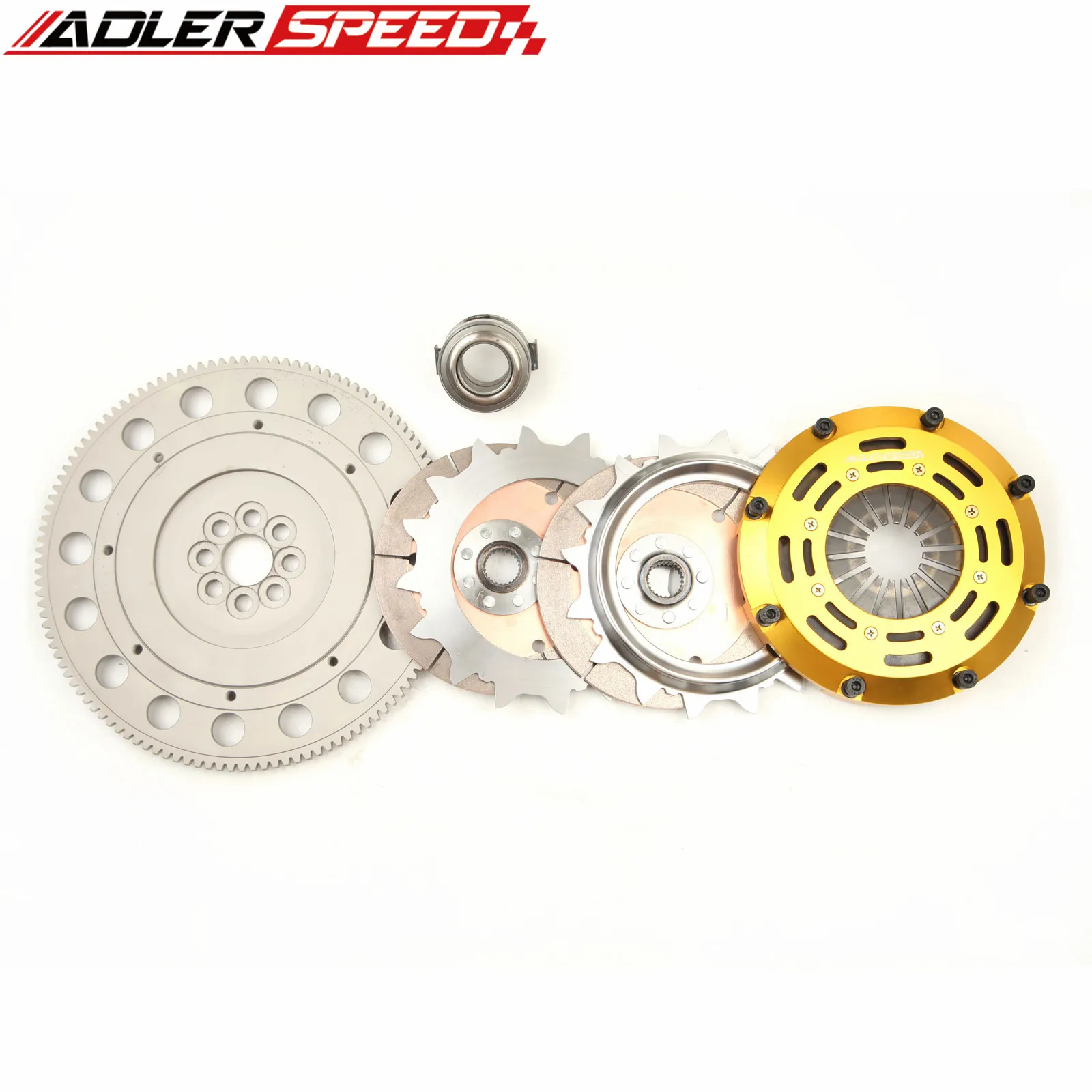 ADLERSPEED 8.5인치(215mm)/7.25인치(185mm) 레이싱 클러치 트윈 디스크 (혼다 어코드, 시빅 Si, K20, K24, 아큐라 RSX, TSX용) 중간/표준 무게