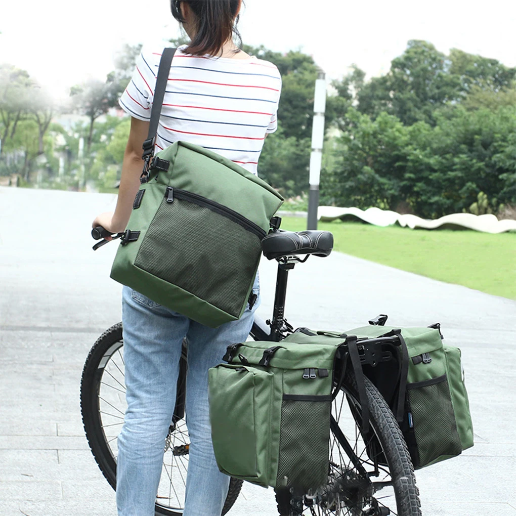

Bike Rear Seat Pouch Tear-resistant Waterproof Frame Saddle Bag 3-In-1 Large Capacity Luggage Carrier Accessories