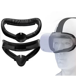 Sweat-Proof PU Foam Cushion Facial Interface & Face Cover Pad - Premium VR Comfort Accessory (Black)