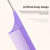 New Three-piece Hair Brush Set Sharp-tail Comb Three-row Hair Comb Steel Needle Mouse Tail Comb Toothbrush Eyebrow Brush Tool 2