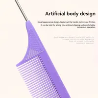 New Three-piece Hair Brush Set Sharp-tail Comb Three-row Hair Comb Steel Needle Mouse Tail Comb Toothbrush Eyebrow Brush Tool 2