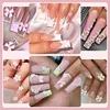 Mixed Acrylic Bowknot 3D Nail Art Decorations Flower Resin Charms Gold Beads Caviar Pearl Mixed Rhinestones Accessories Boxed 2