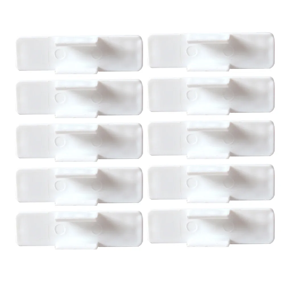 10Pcs 자체 접착 펜 홀더 클립 플라스틱 다목적 쓰기 도구 주최자 화이트 보드 사무실 학교 가정용 스티커 펜