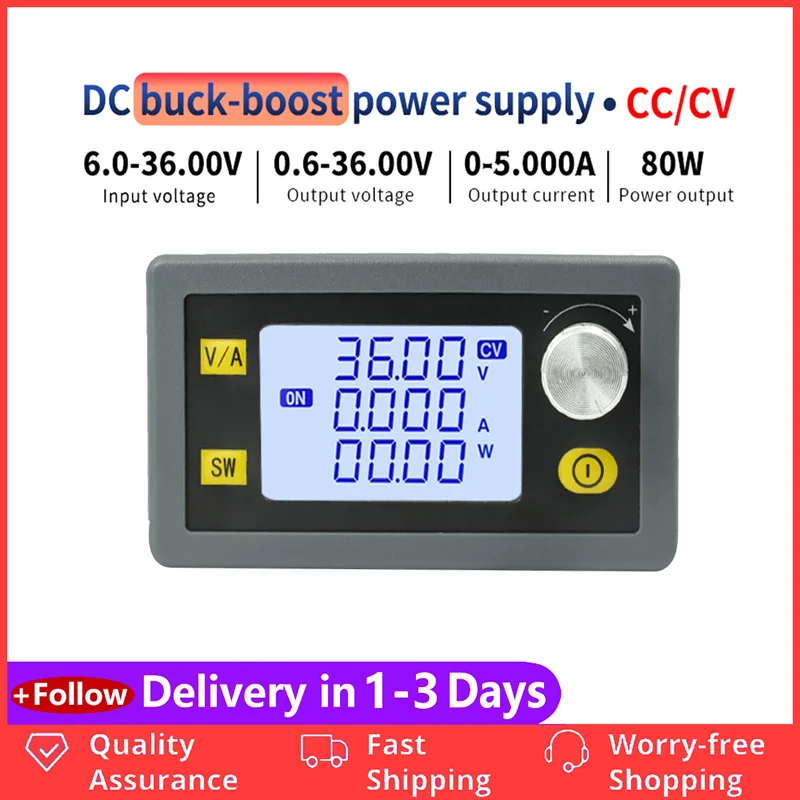 Sk35H Sk80 Dc Dc Buck Boost Converter Cc Cv 0.6-30V 4A 5V 6V 12V 24V Modulo Di Alimentazione Alimentatore Da Laboratorio Regolato Regolabile