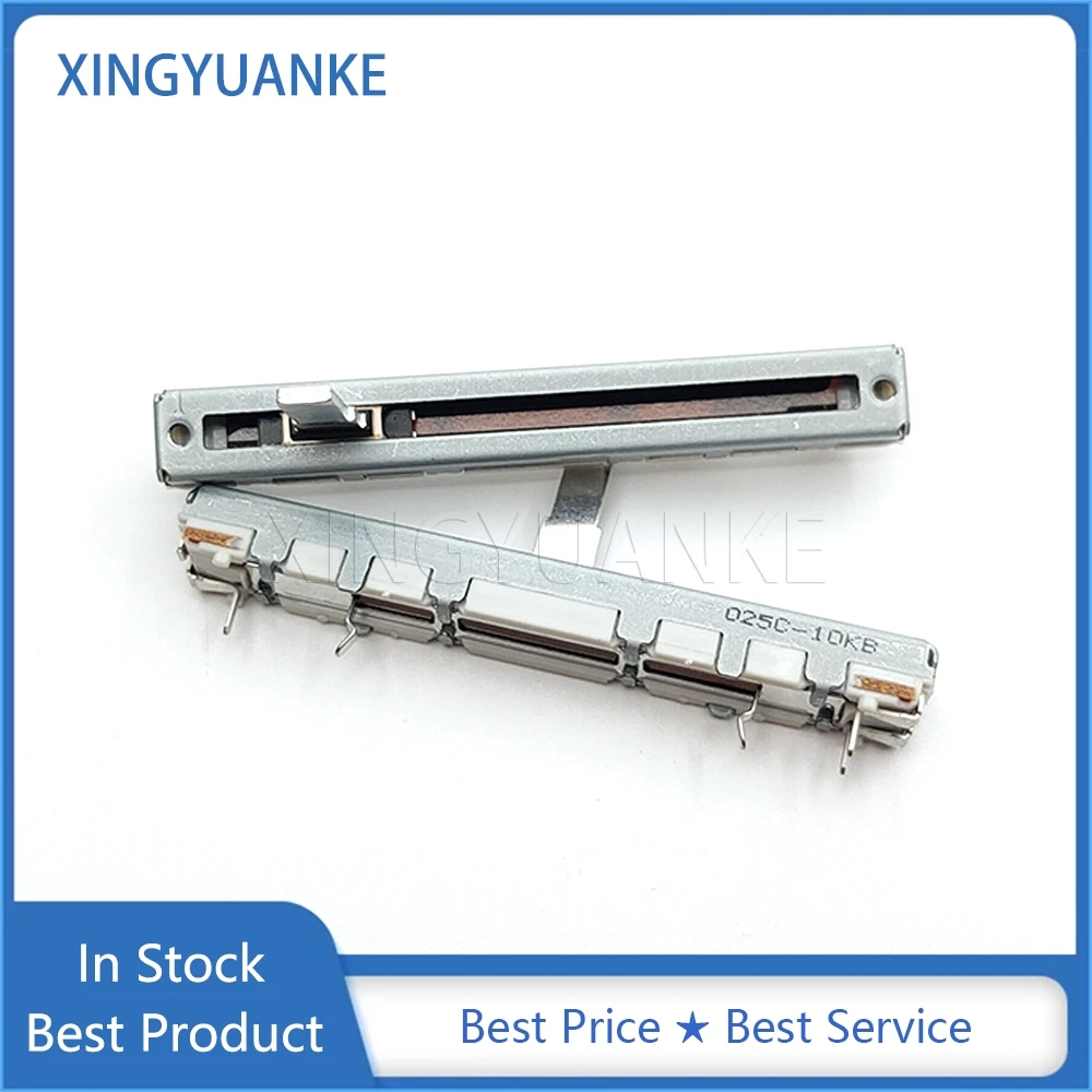 60MM Straight Slide Potentiometer 1PCS RS45111A6A08 Single B10K Disc Player Speed Control 6CM Mixer Fader Handle Length 15mm