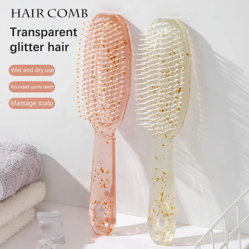 

Прозрачная шикарная Массажная подушка для массажа головы, расческа, пушистый салонный уход, аксессуары для укладки