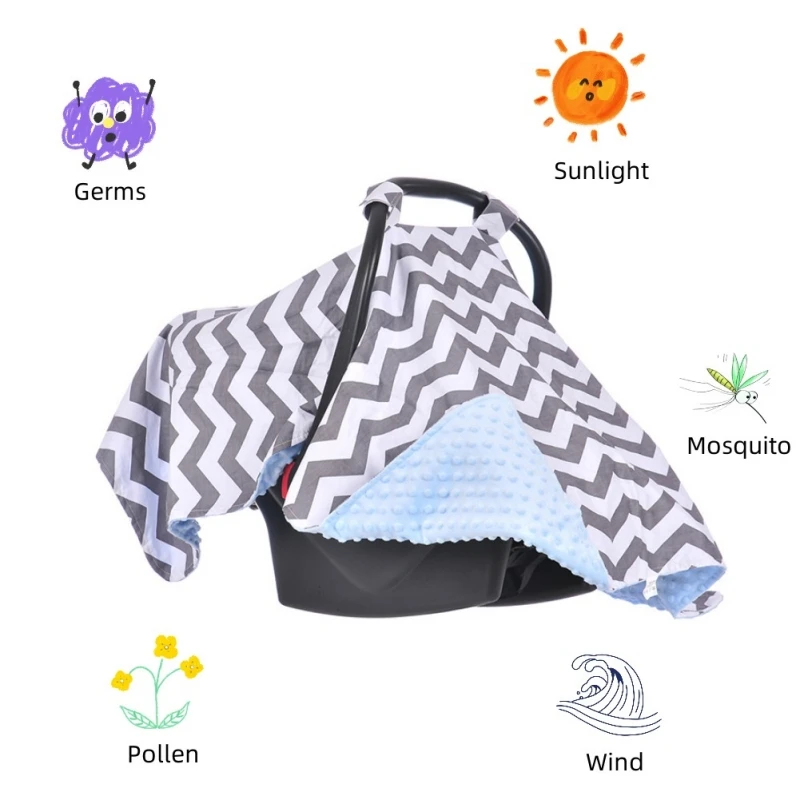 Thank u Mom Baby Carseat Conapy Baby Carrie Cover Shopping Cart Cover Multi-Use Infant Blanket