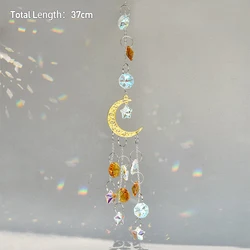 Elegant Crystal Pendant Suncatcher with Rainbow Prism for Home and Garden Decor (B1)