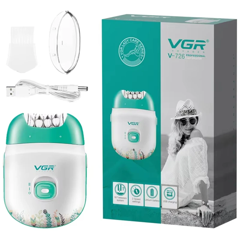 VGR Electric Women Epilator Face Hair Removal Machine Leg Body Bikini Armpit Legs Rechargeable Hair Remover hair removal epilator,hair removal tool,facial hair epilator
