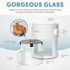 Glass Air Fryer Countertop Oven 360Crispy Technology 3 Quart White Stain Resistant Non-Toxic Easy Clean Fast Cooking Mini Fryer 4