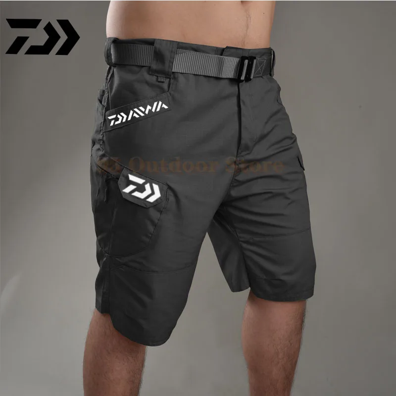 Daiwa Men Classic Tactical Shorts Upgraded Waterproof Quick Dry Multi pocket Pants Outdoor