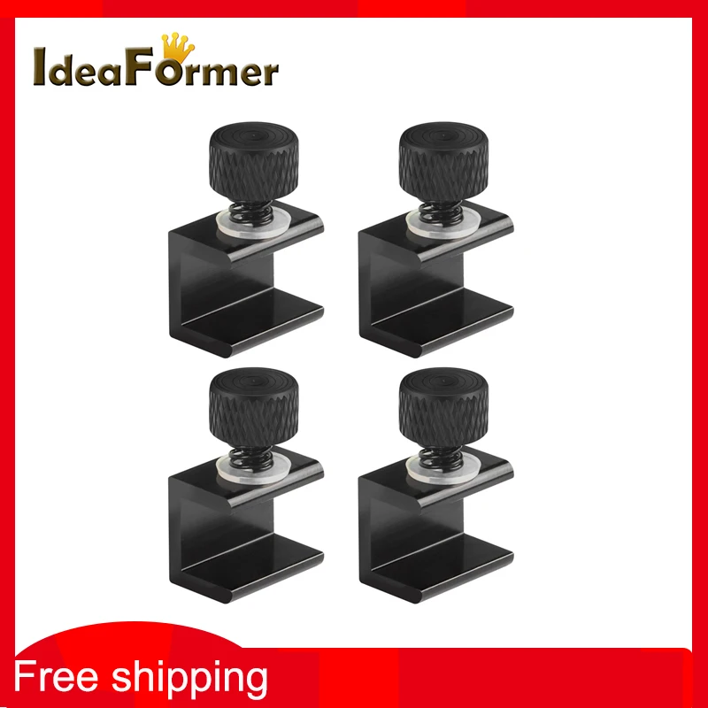 3D Pritner Parts 4/8pcs Glass Heated Bed Clip Clamp Heatbed clip Aluminium Alloy Ultimaker Hotbed Build Platform Retainer  Ender 3d pritner parts 4pcs glass heated bed clip clamp heatbed clip aluminium alloy ultimaker hotbed build platform retainer