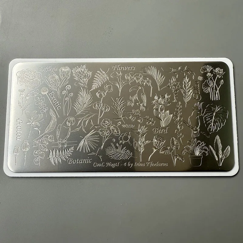 XMQ NAIL ART STAMPING PLATES COOL DESIGNS TEMPLATE BIRDS LEAVES IAGEPLATES 6