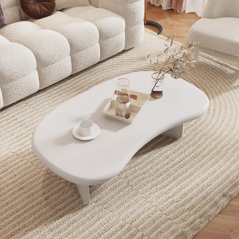 

Luxury Simple Coffee Table Irregular Cute White Regale Japanese Side Table Unique Clear Kaffee Tische Living Room Accessories