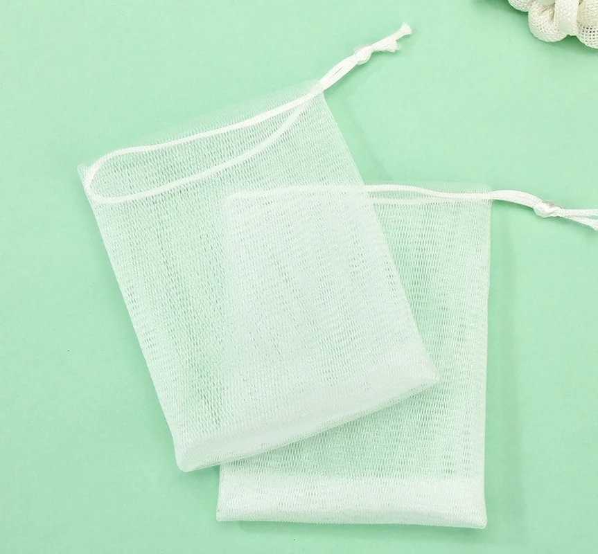1pcs Foaming Net Soap Bag Foam Mesh Soaped Bath Soap Net Drawstring Bag Bathroom Soap Foaming Net Bubble Mesh Bag Cleaning Tools 3