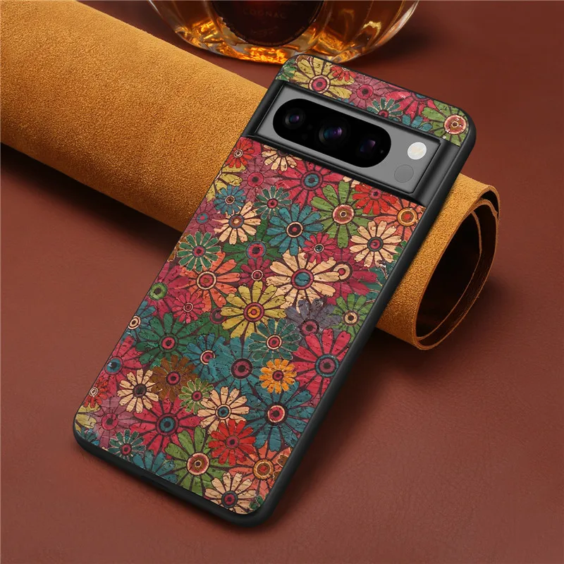 EUCAGR Ultrathin Floral Leather Phone Case - Shockproof Back Cover