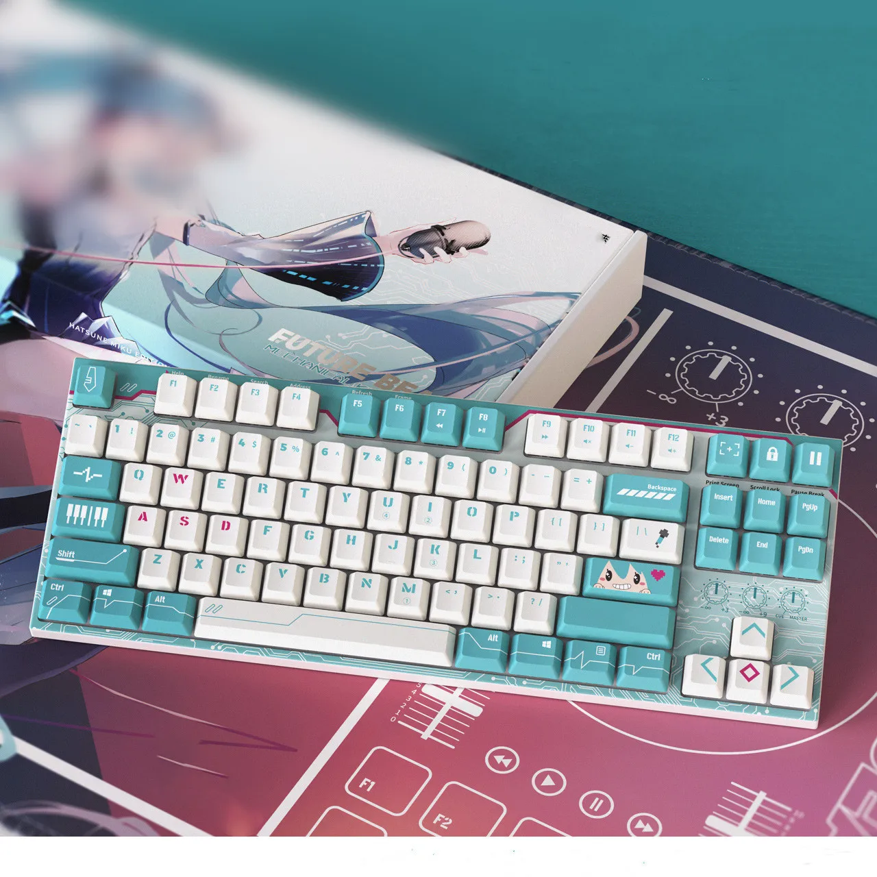 

New 87-key Co-branded Keycap PBT Sublimation Wired Mechanical Keyboard Keycap PBT Sublimation Suitable for Gamers Office Laptops