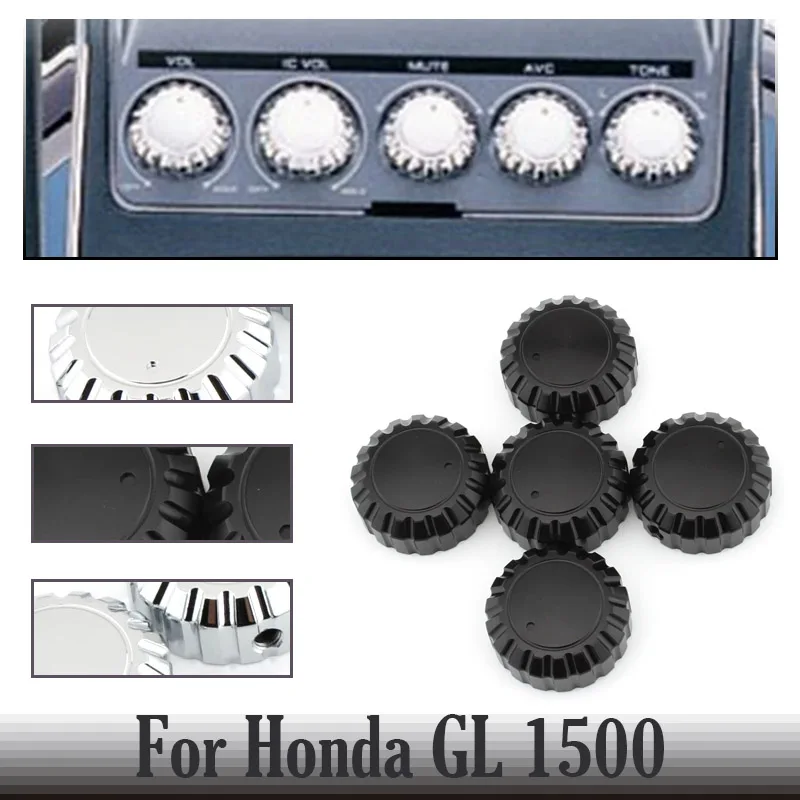 Для Honda GL 1500 Gold Wing GL1500 Goldwing - CHROME радио/стерео ручки (x5)