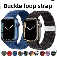 Bracelet tressé Solo Loop pour Apple Watch Ultra 2, 49mm, 45mm, 44mm, 40mm, 41mm, 42mm, 46mm, série 7, 3, SE, 8, 9, 10, 11 1
