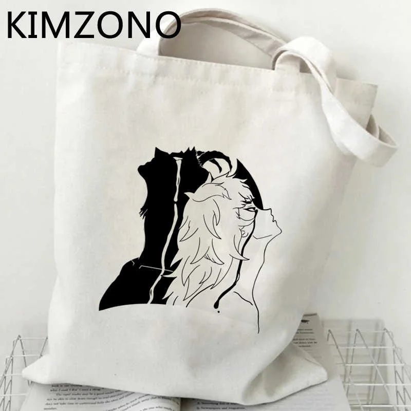 Devilman Crybaby Shopping Bag Recycle Bag Riutilizzabile Bolsas De Tela Handbag Shopping Bolsa Bag Riutilizzabile Bolsa Compra Sac Toile