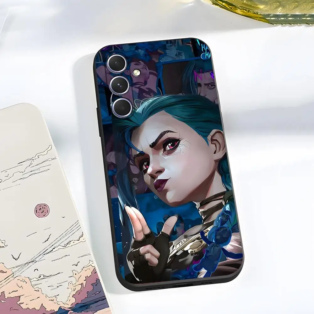 Arcane Anime Characters Black Soft Shell Phone Case