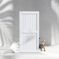 40" X 84" Sliding Barn Door Comes with 7' Barn Door Hardware Track Kit Solid Waterproof and Scratch Resistant Finish White 2