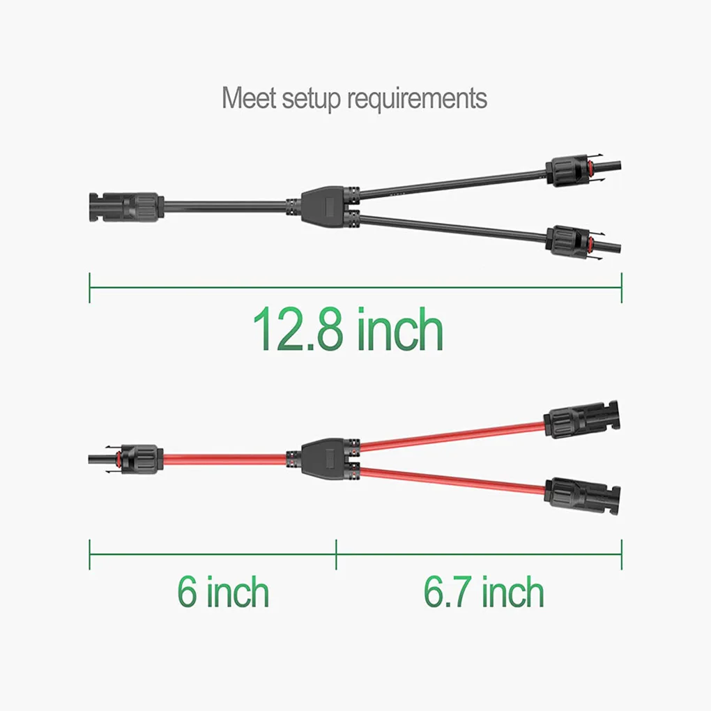 Y Type Parallel Connector MMF/FFM Solar Branch Adapter Solars Panel Cables Distributor Waterproof Dustproof Cable Plug Socket