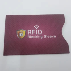 Premium RFID - Blocking Copper Card Holder - Anti - Theft Protection Wallet (Red)