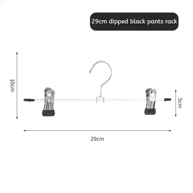 5개 세트 미끄럼 방지 금속 옷걸이, 바지 및 코트용, 조절 가능한 클립 포함, 옷장 및 보관함용