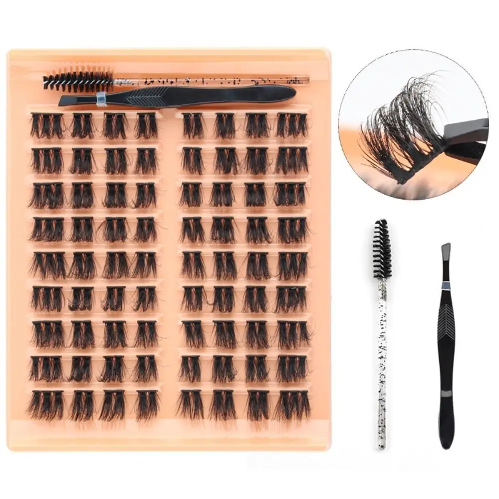 

Soft Wispy Individual Cluster Lashes Fluffy Volume Faux Mink DIY Eyelash Extension Thin Band Long Dramatic Lash Clusters
