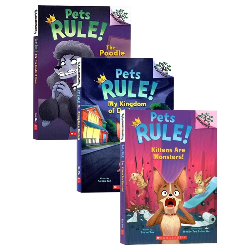 

3 книги/комплект, детские книги с рисунком домашних животных, 6, 7, 8 лет