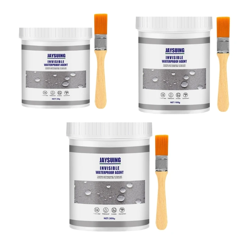 

30/100/300g Waterproof Coating Invisible Glue Sealant Polyurethane Glue with Brush Adhesive Repair Glue for Bathrooms