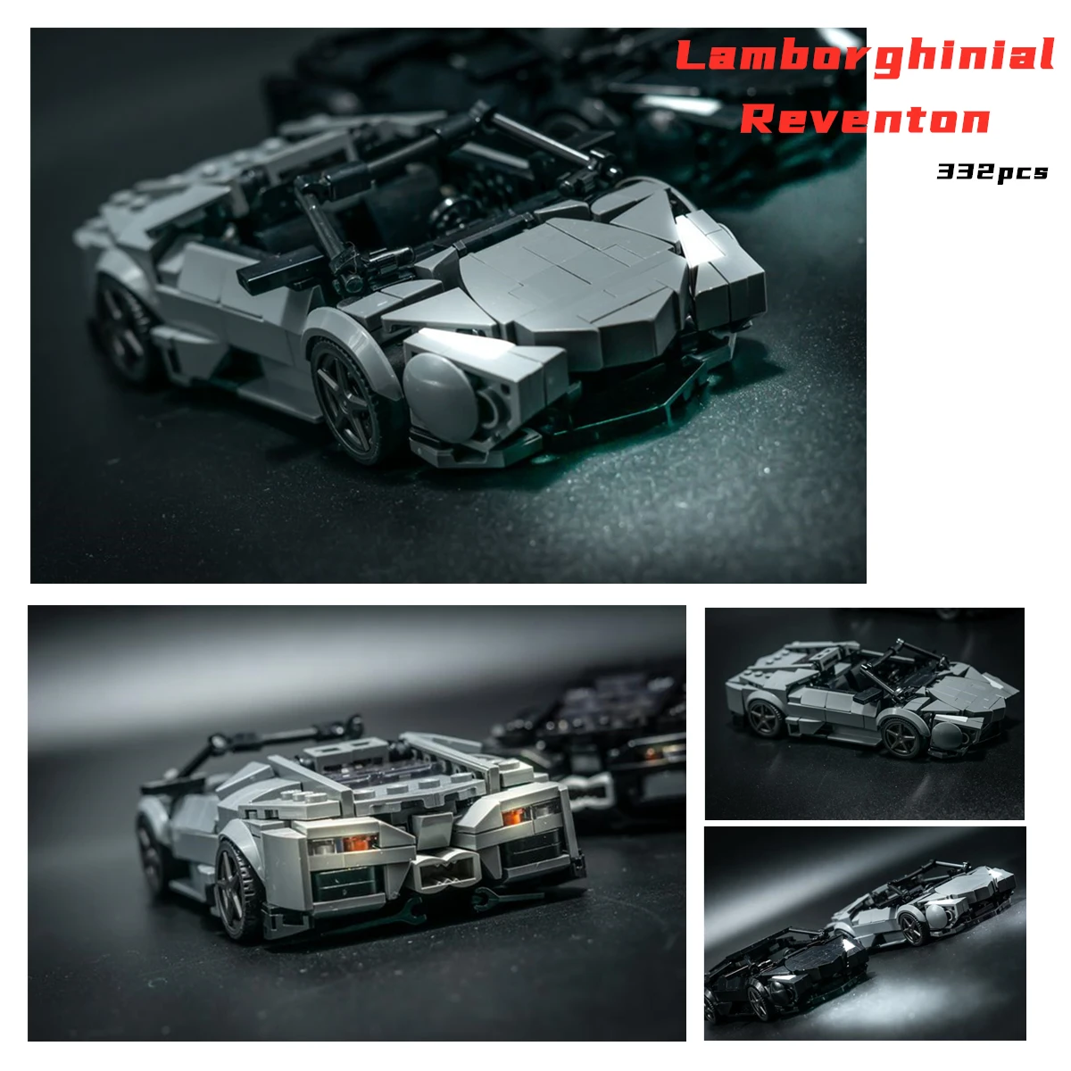 

Радужная свинья MOC 96482 техническая ламборгиниаль Reventon модель суперкара строительные блоки кирпичи игрушки для мальчиков девочек подарок на день рождения